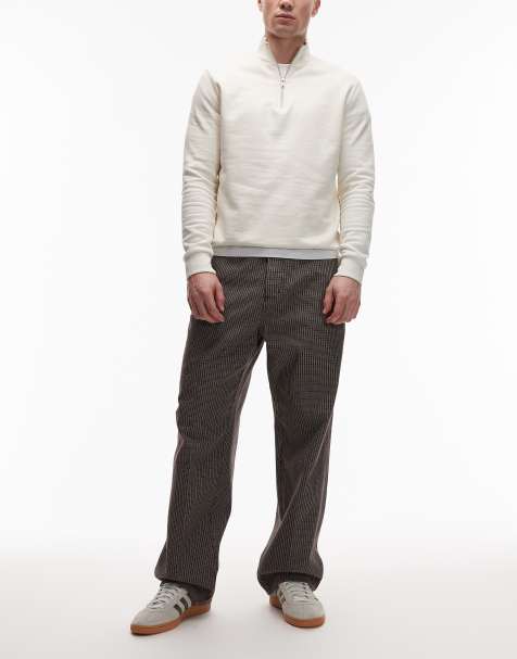 Obey - Klassieke baggy denim jeans in een bruine ruit - view 1