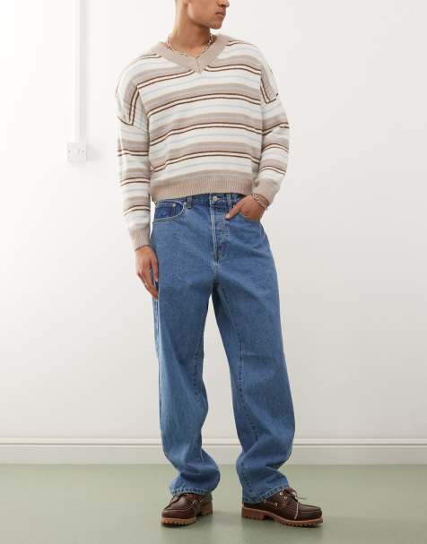 Obey – Klassische, weite Jeans in hellem Indigoblau - view 1