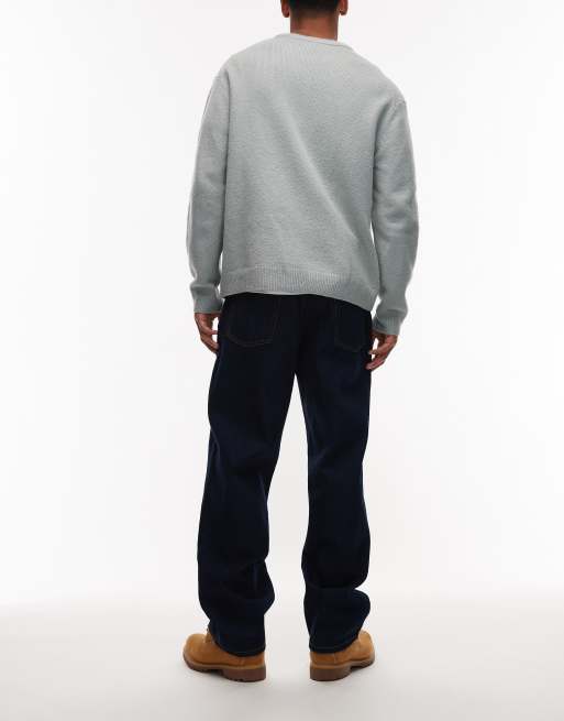 Obey – Klasyczne jeansy baggy w ciemnym kolorze indygo, 3 z 5