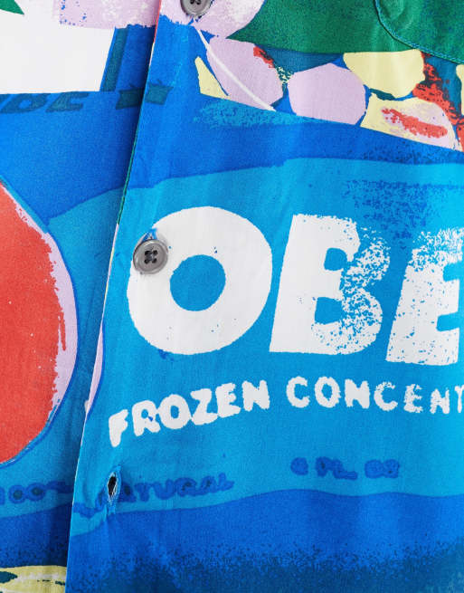 Obey – Kolorowa koszula z krótkimi rękawami ze wzorem, 4 z 4