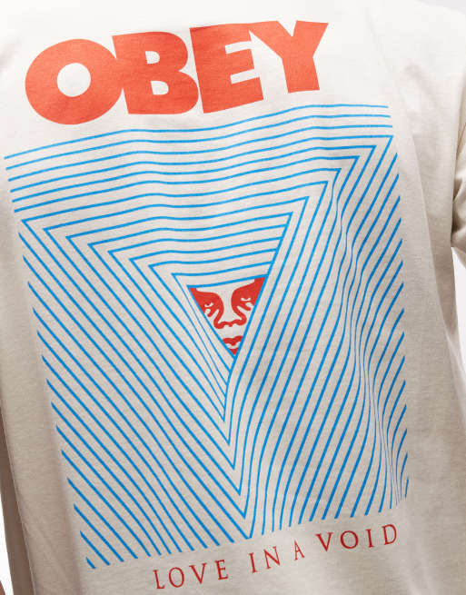 Obey – Kremowy T-shirt z nadrukiem „Love in a Void” na plecach, 5 z 5