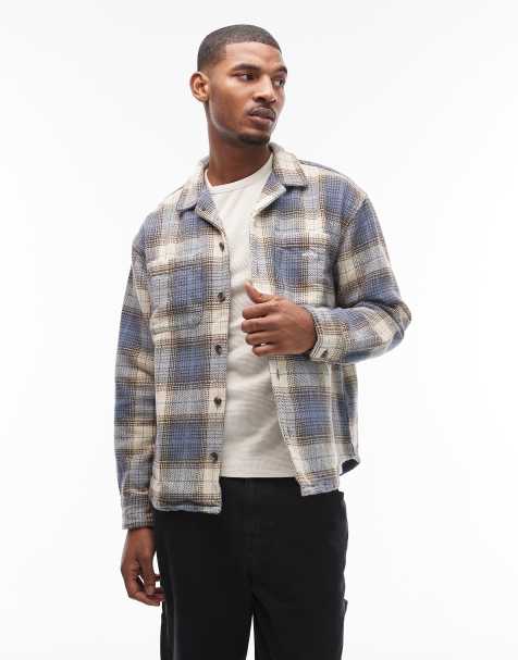 Obey - Laurel - Camicia a maniche lunghe blu e beige - view 1