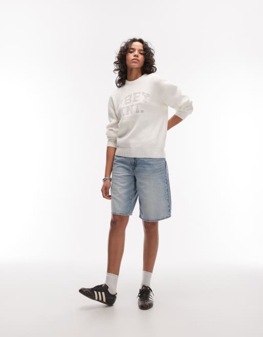 Obey - League - Sweatshirt met ronde hals en logo in crème, 3 van 4