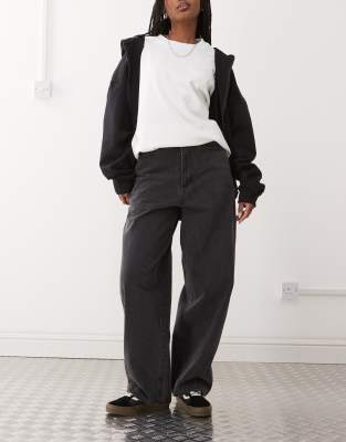 Obey - Leah - Baggy-Jeans in schwarzer Waschung