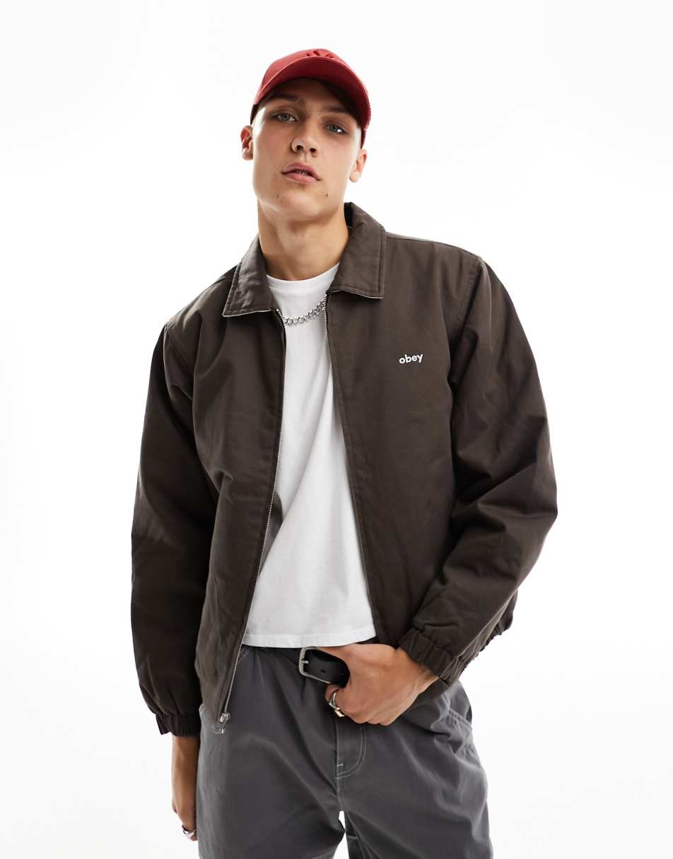 Obey leimert jacket in brown