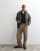 Obey leisure training checked zip up jacket in multi