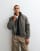 Obey leisure training checked zip up jacket in multi