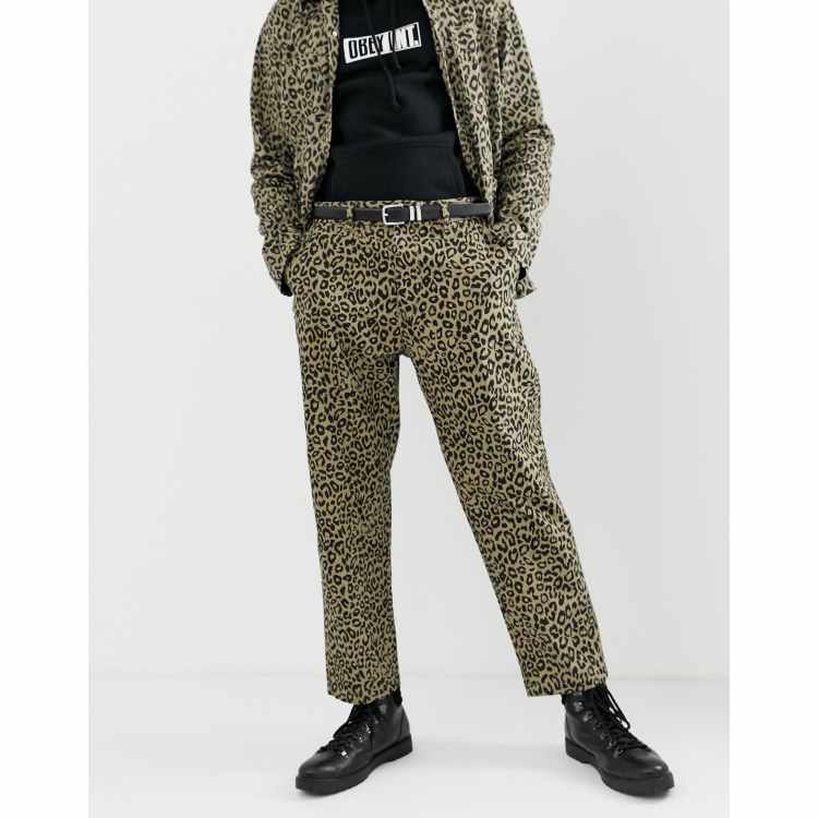 Obey leopard hot sale overalls