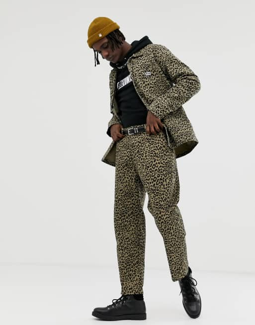 Obey store leopard overalls