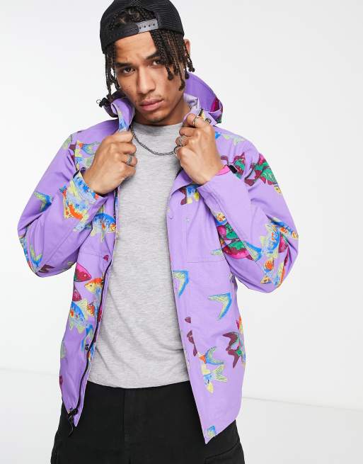 Obey – Liliowa kurtka z motywem akwarium