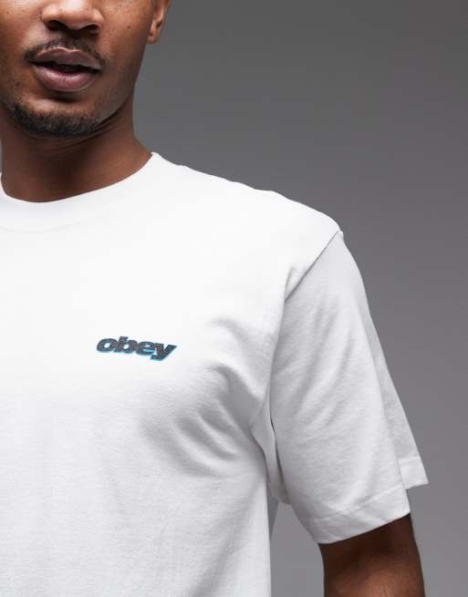 Obey - Lips - T-shirt met grafische print op de achterkant in wit, 5 van 5