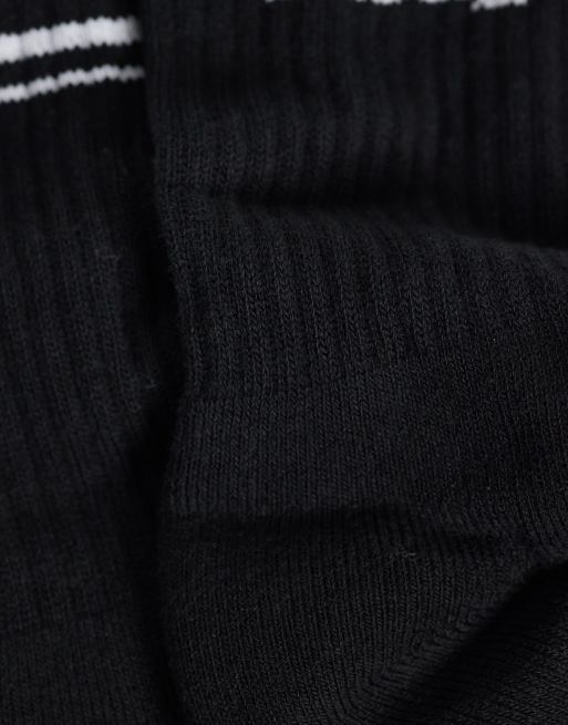 Obey logo sports crew socks in black, 3 of 3