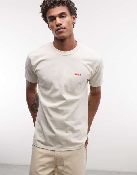 Obey 'love in a void' back print graphic t-shirt in cream - view 1