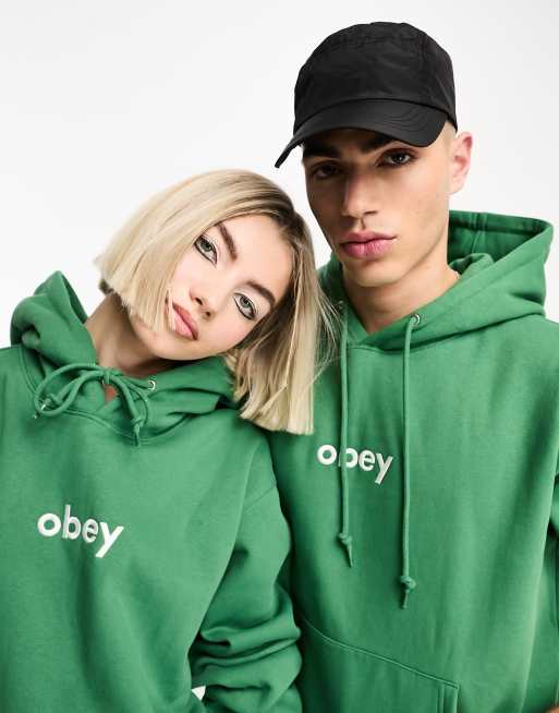 Green store obey sweatshirt