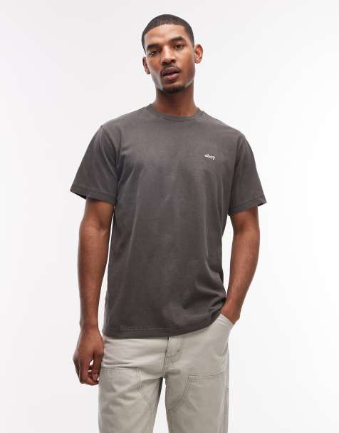 Obey – Lowercase Pigment – Kurzärmliges T-Shirt in Schwarz - view 1