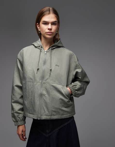 Obey - Lula - Veste imperméable à capuche - Gris clair - view 1