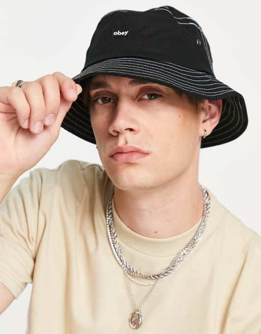 Obey mac bucket hat in black | ASOS