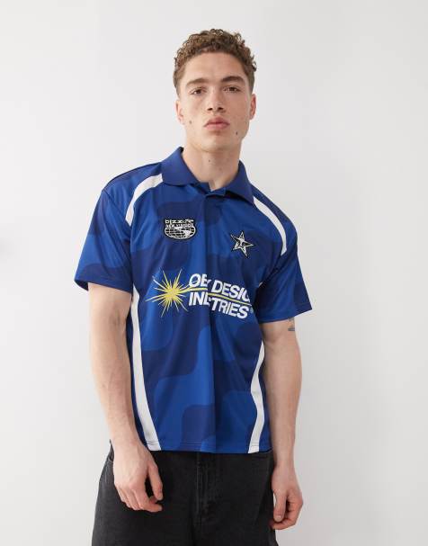 Obey - Maillot de football à logo - Bleu et multicolore - view 1