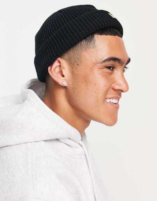 Skaldet Pastor elevation Obey micro beanie in black | ASOS