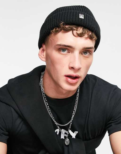 Obey micro beanie in black | ASOS