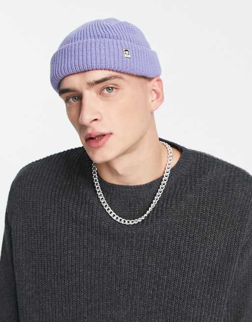 Obey micro beanie in purple