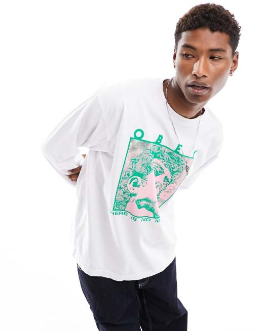 Obey - No Pain - Top met lange mouwen in wit
