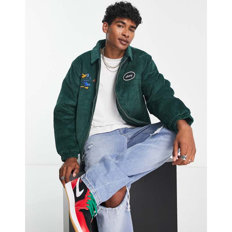 Green corduroy outlet jacket