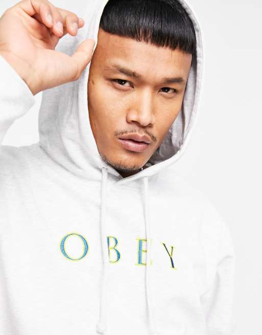 Obey Nouvelle IV hoodie in grey ASOS