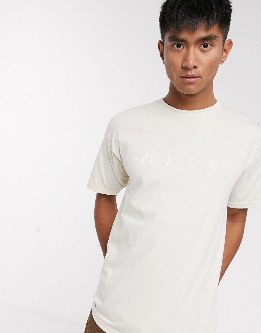 Obey - Novel - T-shirt in naturel-Beige