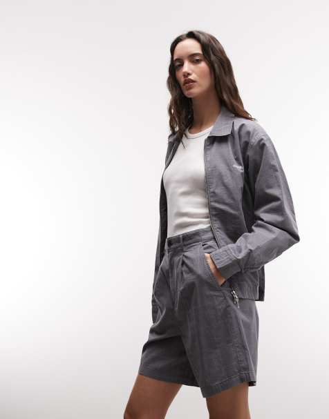 Obey – Olivia – Grå, rutiga shorts, del av set - view 1