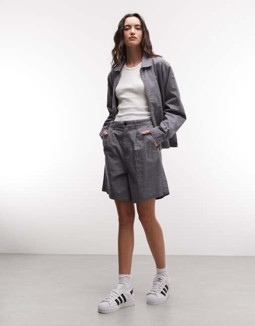 Obey - Olivia - Pantaloncini a quadri grigi in coordinato, 2 di 5