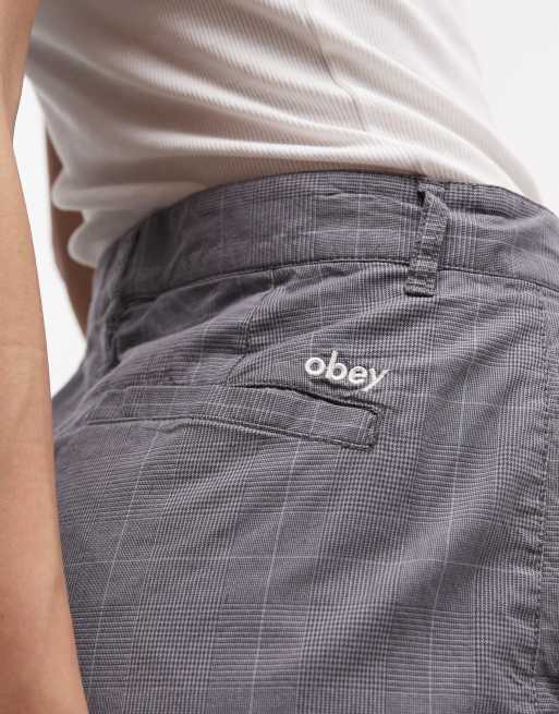Obey - Olivia - Short d'ensemble à carreaux écossais - Gris, 4 de 5