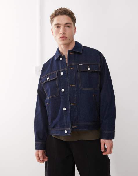 Obey opena jacket in rinse indigo - view 1