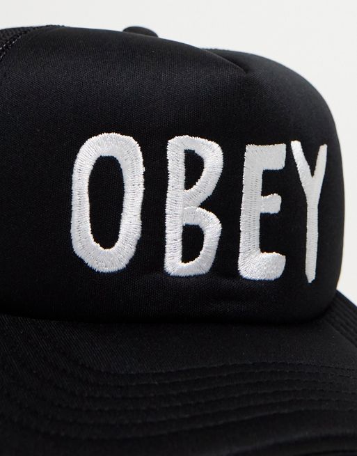 Obey Origins trucker cap in black