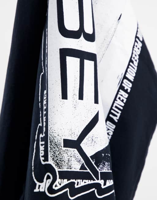 Obey - Oversized langærmet T-shirt med print foran og bagpå, 4 af 4