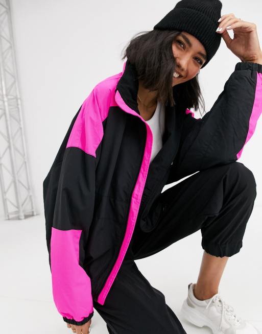 Pink obey outlet windbreaker