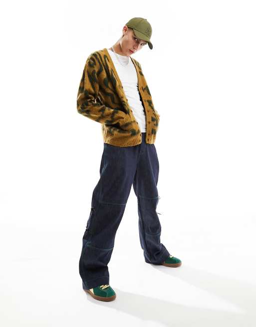 Obey - Pally - Cardigan marrone testurizzato