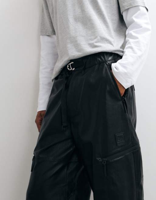 Obey pantalon ample en PU noir, 5 de 5