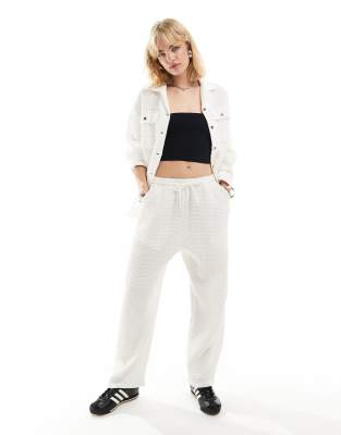 Obey - Pantalon d'ensemble noué à la taille - Blanc - view 1