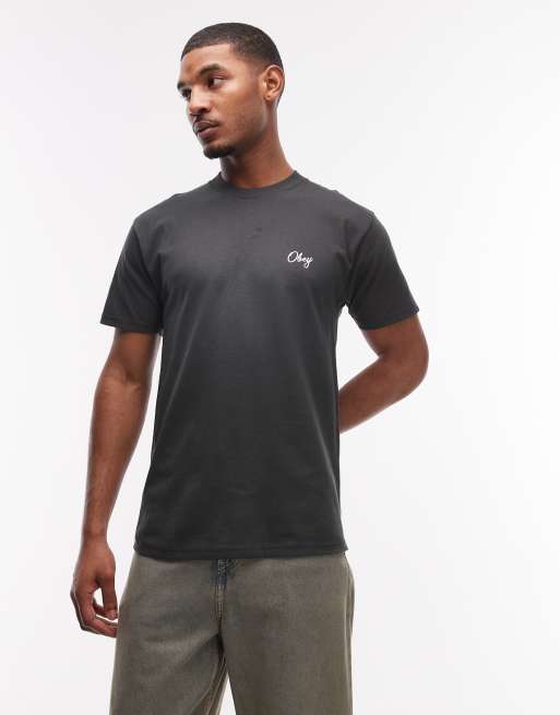 Obey - Paper Rose - Sort T-shirt med grafisk print på ryggen, 3 af 5