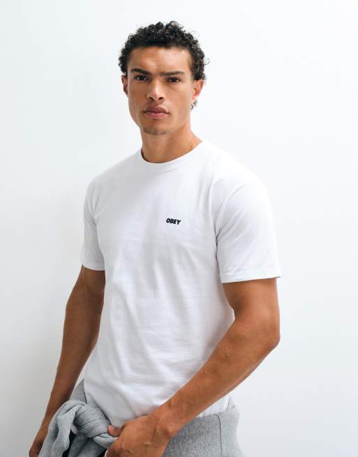 Obey pastures back graphic short sleeve t-shirt in white, 3 of 5