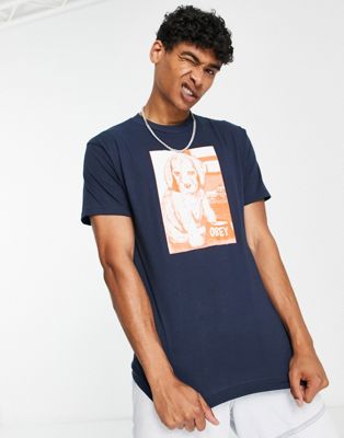 Obey paws t-shirt in navy