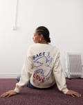 [Obey] Obey peace dove graphic sweatshirt in white S Unbleached