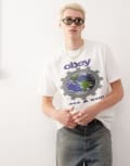 [Obey] Obey peace & unity graphic logo t-shirt in pigment vintage white XL PIGMENT WHITE