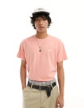 [Obey] Obey pigment dye short sleeve t-shirt in pink S PINK