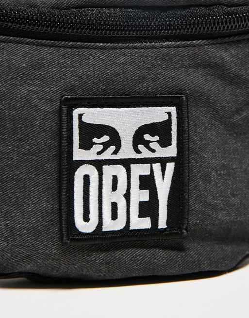 Obey - Pigment - Sac banane à logo graphique - Noir délavé, 2 de 3