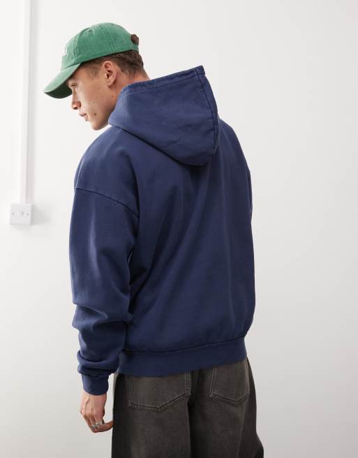 Obey Pigment Sweat a capuche a logo en minuscule Bleu marine