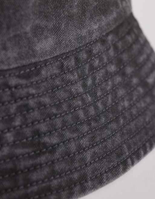 Obey pigment twill bucket hat in washed black, 3 of 3