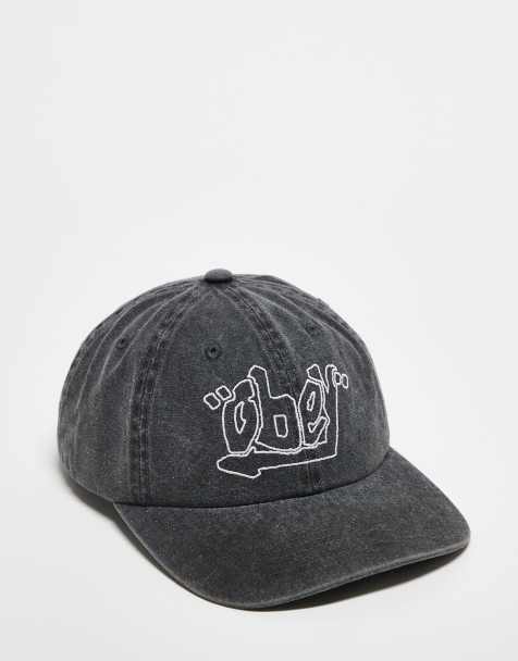 Obey - Pigmenteret sort snapback-kasket med 6 paneler - view 1
