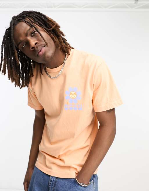 Obey – Pomarańczowy T-shirt z nadrukiem na plecach, 2 z 4